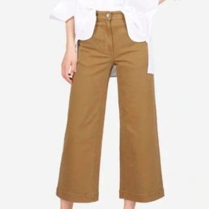 Everlane Wide Leg Crop | Size 0 | Dark Tan/Brown